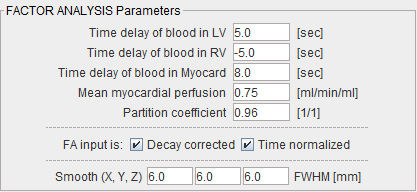 PCARD FA Parameters